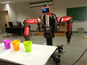 BAXTER the robot getting ready to sort some balls